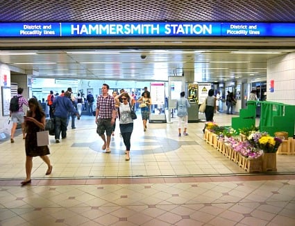 Hammersmith District Tube Station, London